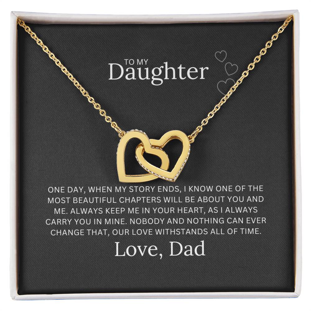 My Daughter From Dad | Interlocking Hearts Necklace