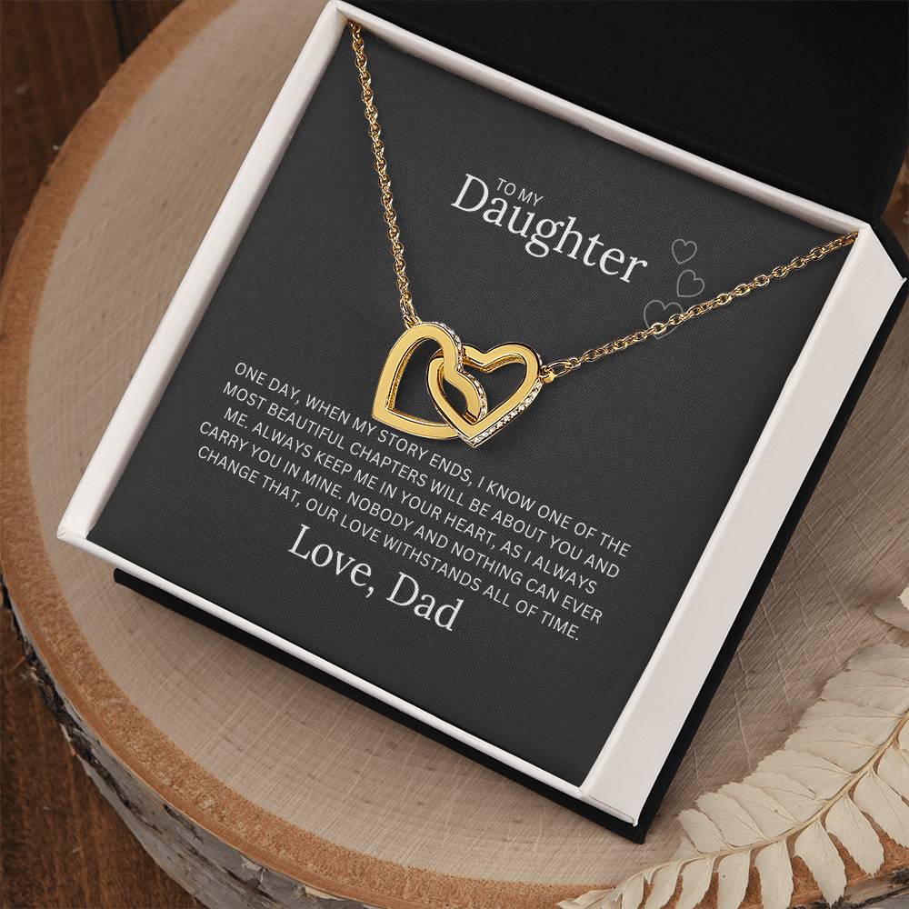 My Daughter From Dad | Interlocking Hearts Necklace