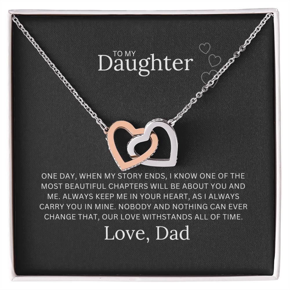 My Daughter From Dad | Interlocking Hearts Necklace