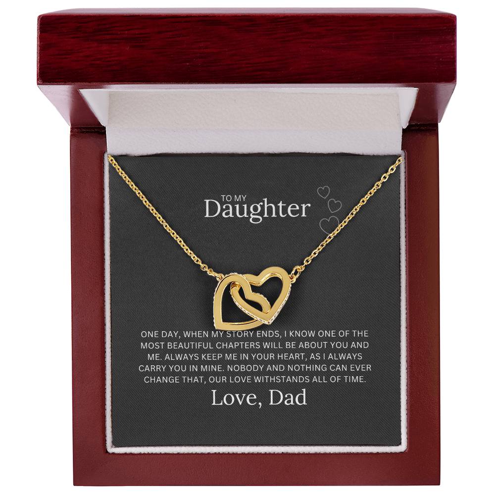 My Daughter From Dad | Interlocking Hearts Necklace