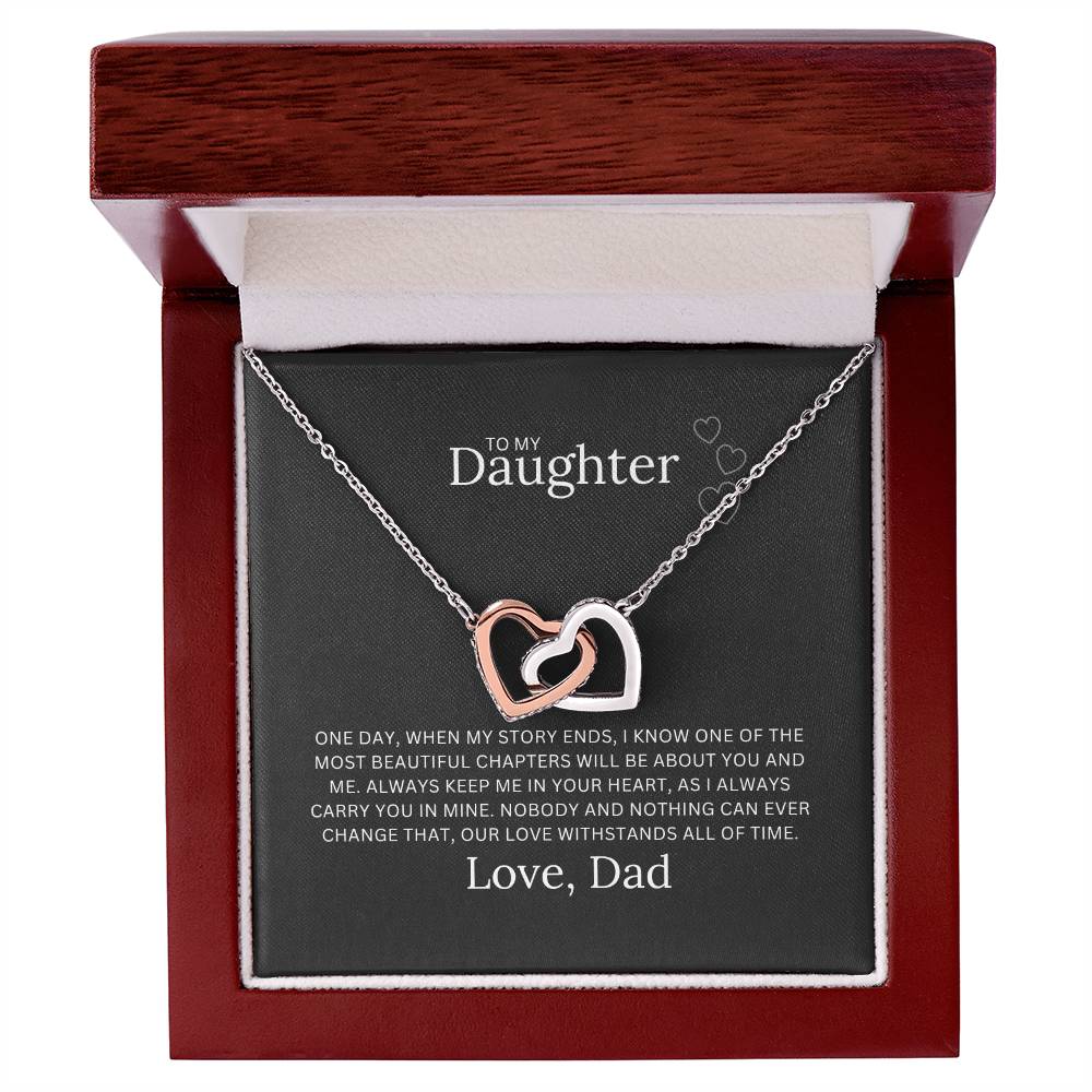 My Daughter From Dad | Interlocking Hearts Necklace