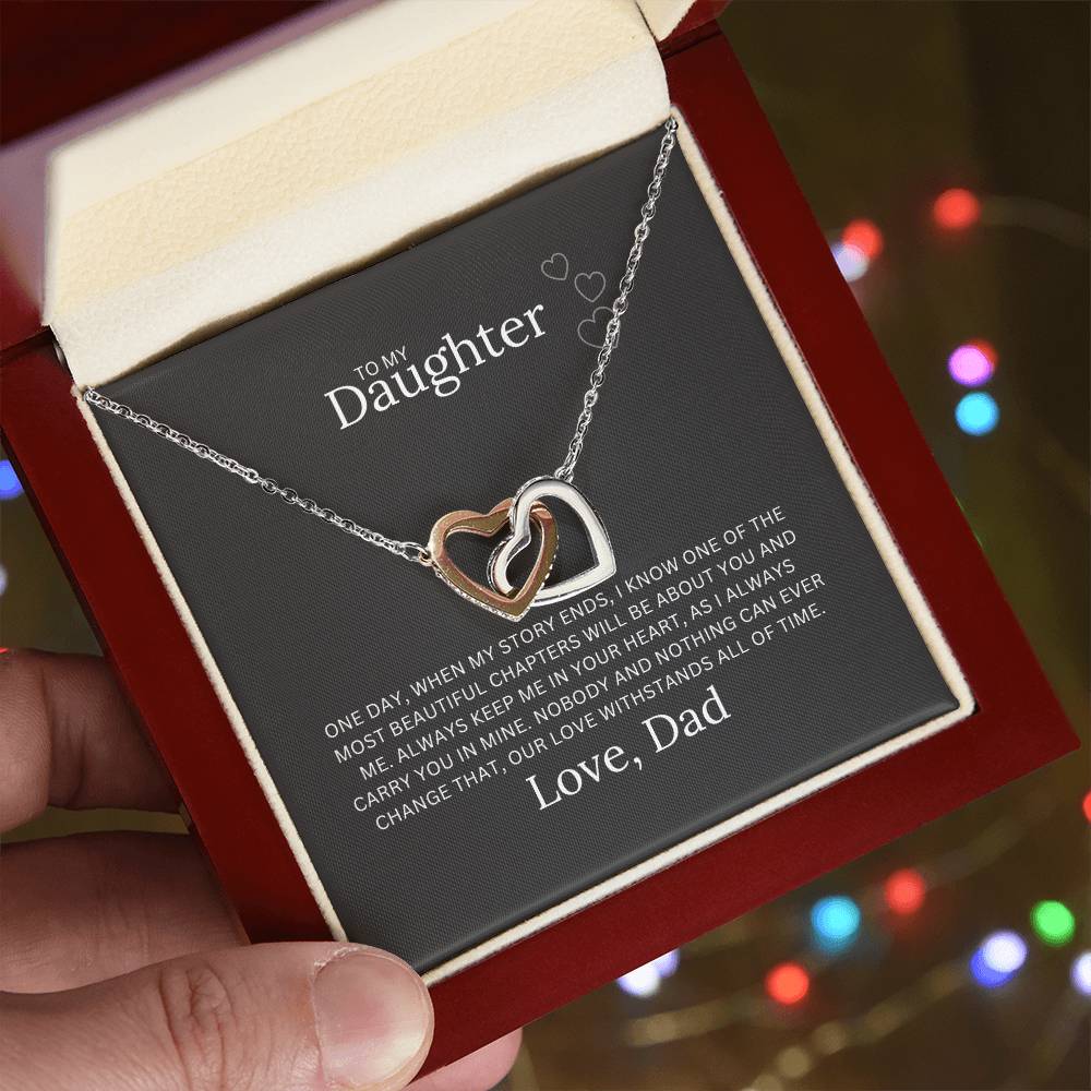 My Daughter From Dad | Interlocking Hearts Necklace